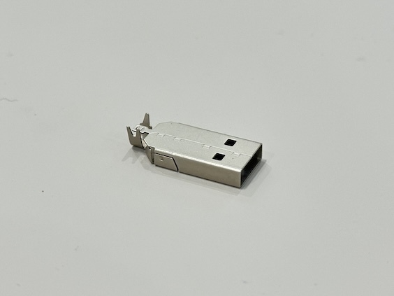 USB 2.0 AM Connector 2-Piece Nickel-Plated Housing | Wire Cable Electrical Terminal Connector for Customization & Power Transmission
