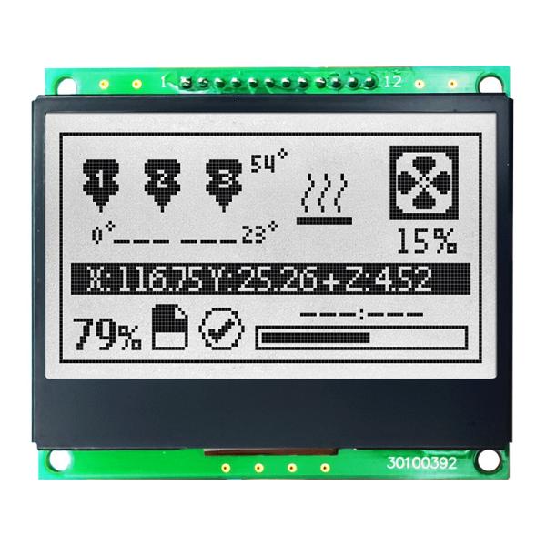 128X64 SPI FSTN Graphic LCD Display With White Side Backlight