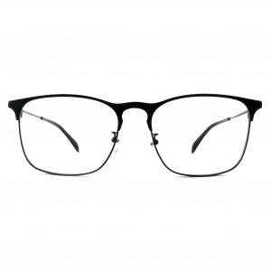 China FM2591 Unisex Optical Metal Frame Square Eyewear Customized With Spring Hinges on sale