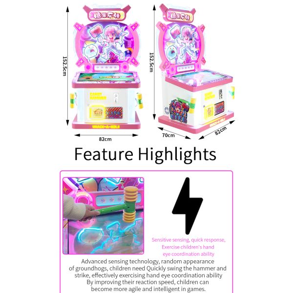 Kids Arcade Games Factory Direct Coin-Operated Whack-A-Mole Machine