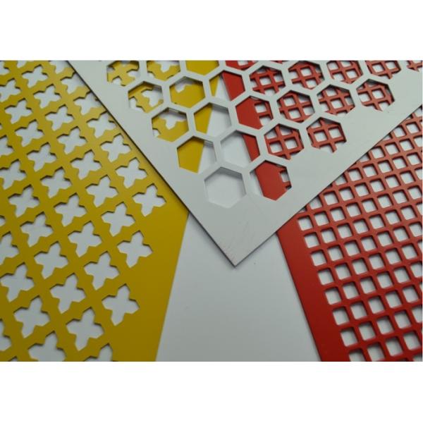 Hexagonal Perforated Aluminum Sheet , 1m 1.22m Width Perforated Aluminium Mesh