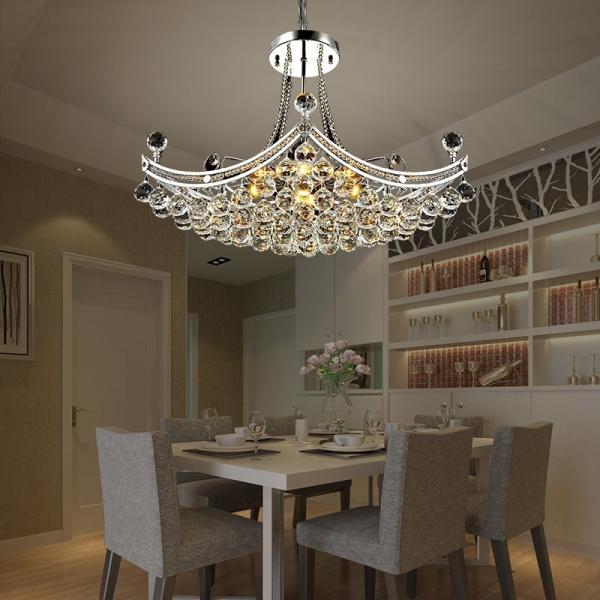 Gold Chorm Dining room Kitchen Glass Ball Chandelier Pendant Lights Fixtures (WH-MI-76)