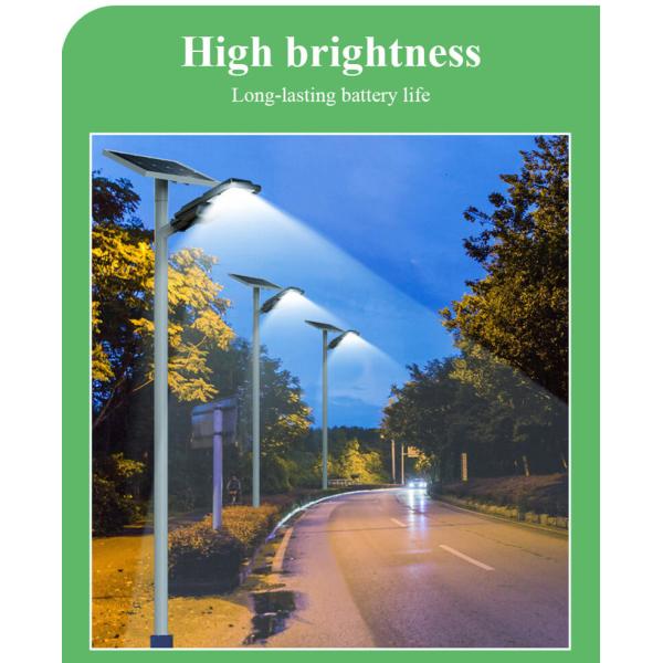 100W Outdoor Solar Street Lamp Type C Waterproof Powered LED Light