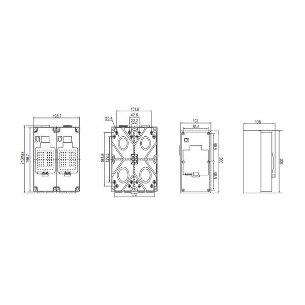 High Strength Press Type ABS MCB Enclosure Box