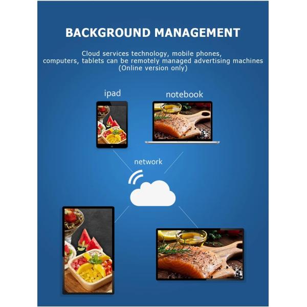 Customized 27 Inch LCD Advertising Display Screen Wall Mount For Supermarket