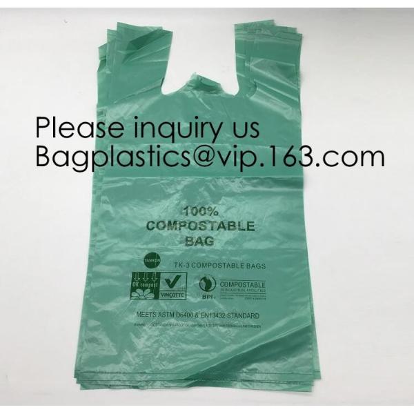 Cheap T-Shirt Compostable Bags Biodegradable Bag For Food, T-Shirt Garment Plastic Bags Compostable 100% Biodegradable