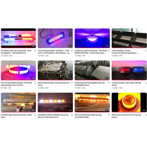 Led perimeter Ambulance and Truck Headlight Red Blue ,Square LED Strobe flash light,Feux périphérique à éclat fixe et flash à led orange