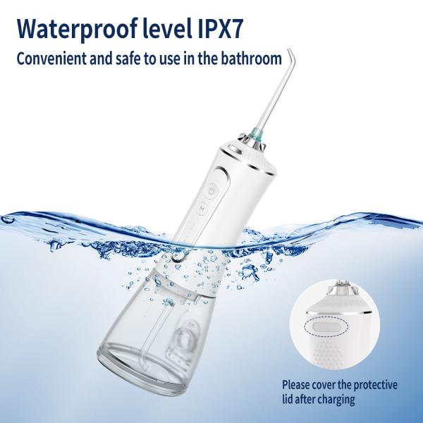 ABS PC Water Jet Flosser Electric Dental Water Pick With 2500 Mah Battery