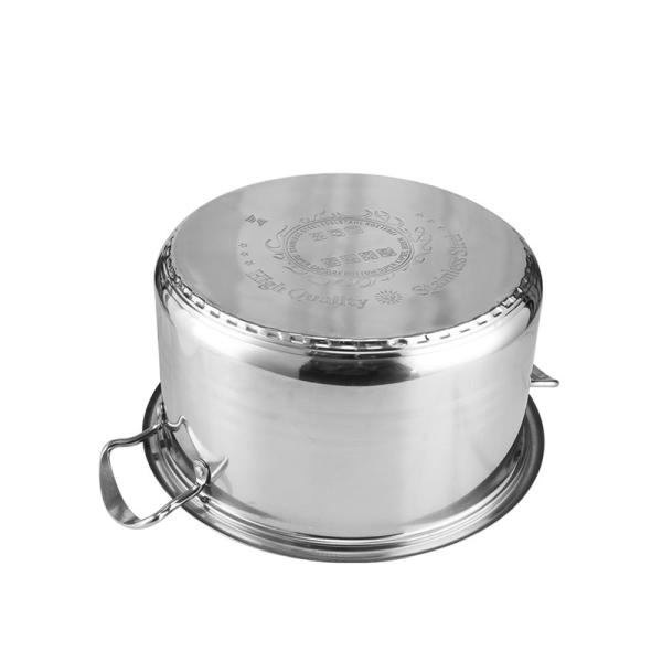 Fancy design 12pcs stainless steel cookware set with metal lid