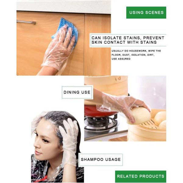 PE EVA Disposable Clear Plastic Gloves