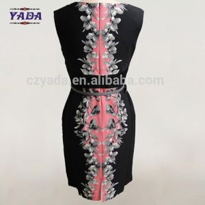 Casual polyester spandex new design lady casual women's clothing print dress for
