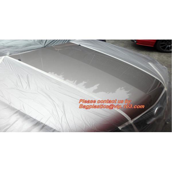 4m*5m plastic cover sheet for furniture, Taped clear HDPE plastic masking film, Plastic car paint plastic cover tape ma