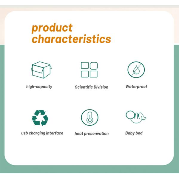 20L-35L Soft Handle Multifunctional Diaper Bag Backpack 31*17*40cm