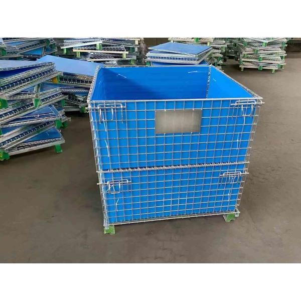 Blue Plastic Reusable Boxes Anti Pressure Corrugated Plastic Bins OEM