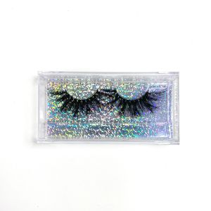 Hot Stamping Eyelash Empty Boxes , Glitter Paper Empty Eyelash Container