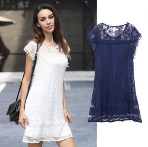 China factory clothing manufacturer OEM high quality lace dress for woman wholesale