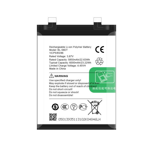 BL-58DT 4.45V 6000mAh Genuine Capacity Lithium Polymer Battery for Tecno Pova 4 Pro
