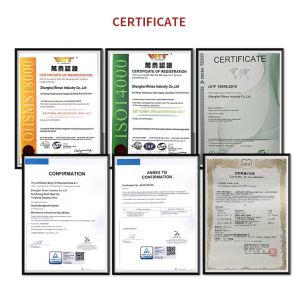 Shanghai Rimax Industry Co.,Ltd Certifications