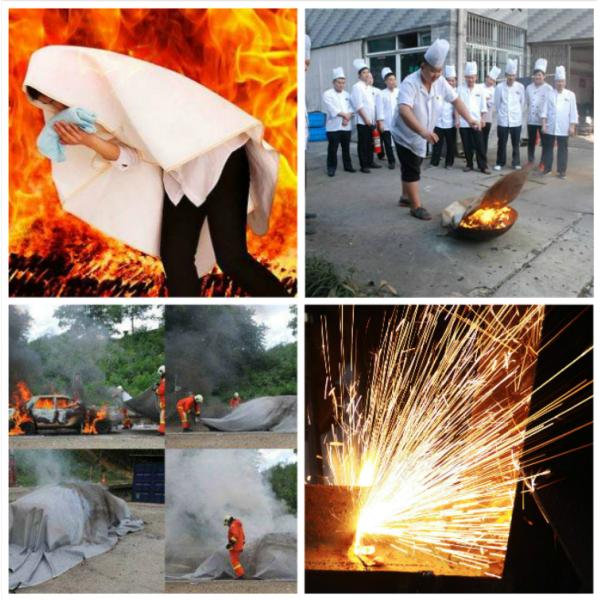 OEM ODM 1.8m*1.8m Fire Extinguisher Blanket For Kitchen