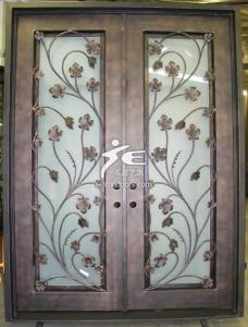 China Square Top Wrought Iron Door SE Iron Doors wholesale
