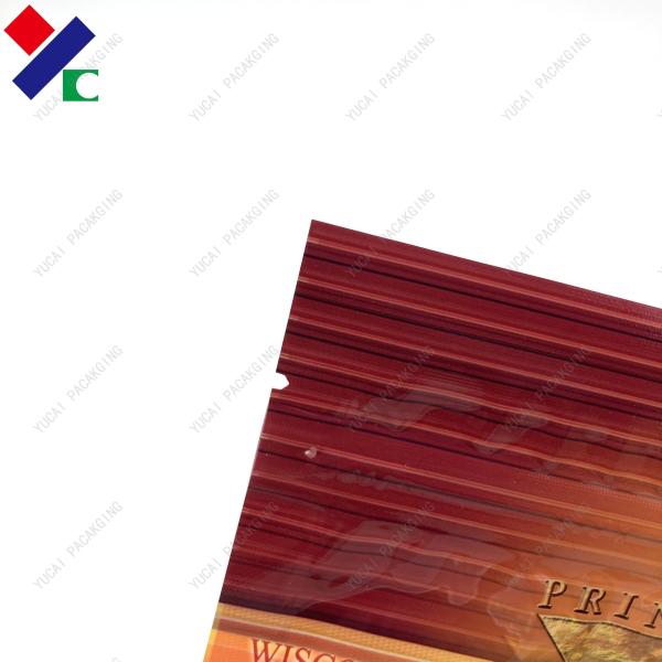 40 Microns Three Side Seal Pouch with hang hole Food Grade Packaging Bag