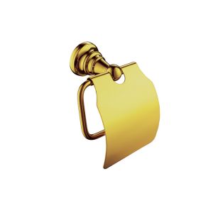 China Recessed Toilet Roll Holder / Bathroom Toilet Paper Holders Golden Plated on sale