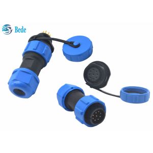 PA66 M17 2 Pin Waterproof Connector Panel Mounting 3 4 5 6 7 9 Pin Cable To