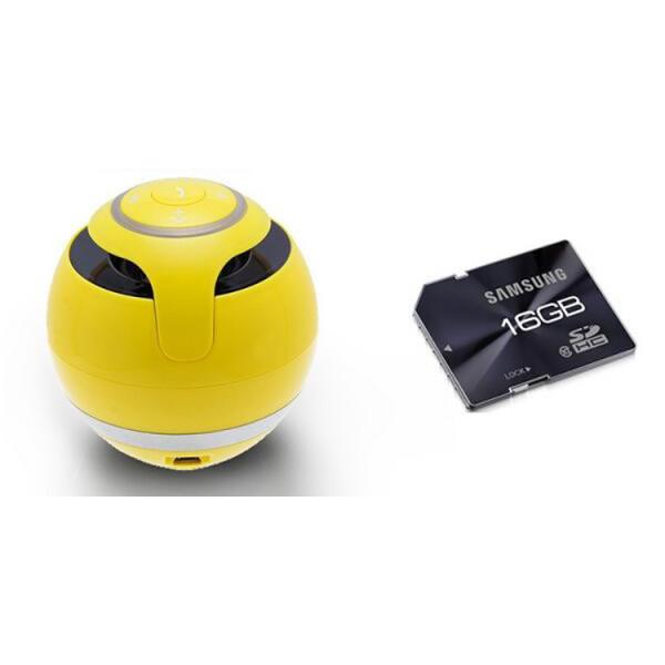 Handsfree phone wireless Bluetooth speaker gifts round bass portable mini stereo