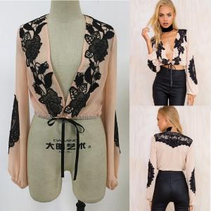 China New fashion women tops puffed long sleeve ladies blouse designs wholesale