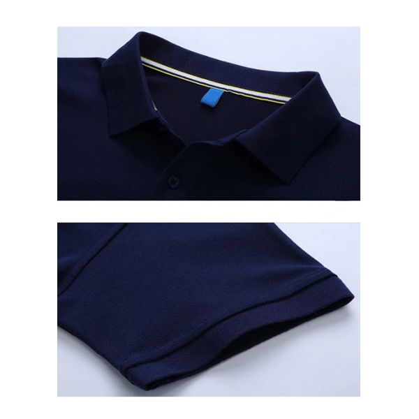 Summer Short Sleeved 65% Cotton Business Work Polo Shirts For Men And Women