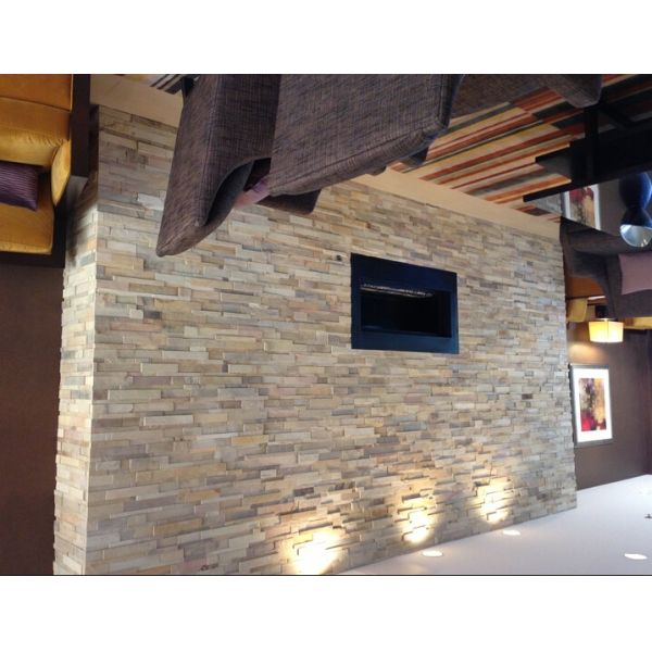 Rusty Slate Cultured Stone Wall Cladding, Stacked Stone Panel, Ledger Stone Veneer