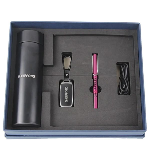 A5 Wireless Charging Notebook Corporate Gift Mug And Keychain Adapter