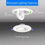 4 Inch Recessed LED Spot Light 5CCT 10W 900LM Rotatable Spotlight With Junction