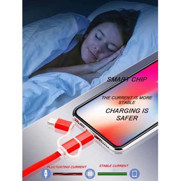 Extendable USB 2.0 1.1m Data Chargeing Cable For Iphone 13 Xiaomi 11