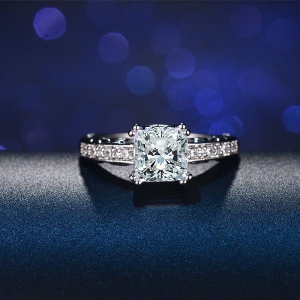 925 Sterling silver cz Ring Promise Engagement Wedding Rings for women Gemstones Wedding Ring for Party