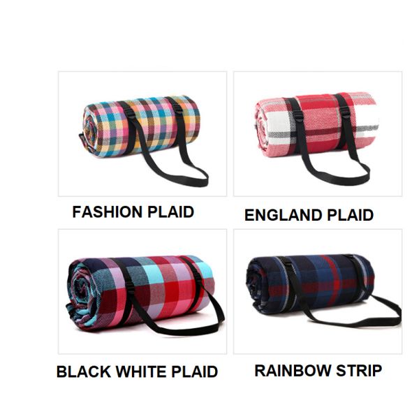 Mini Size Plaid Lightweight Picnic Blanket For Camping / Travelling