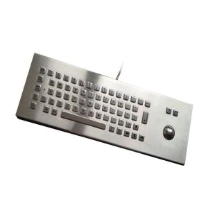 Movable Metal Mechanical Keyboard With Trackball , Dust Proof Stainless Steel