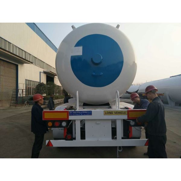 18MT Fuel Road Tankers , 2 Axle 40.5 Cbm Lpg Tanker Trailer High Capacity