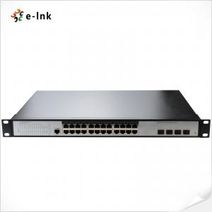 China SFP+ Managed Ethernet Switch 128Gbps 24 Port Fiber Optic Switch on sale