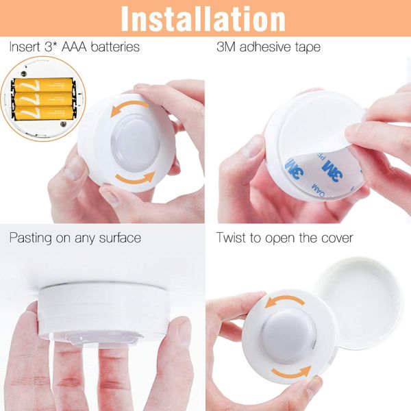 LED Motion sensor Lights,Wireless Battery-Powered LED Cabinet Light