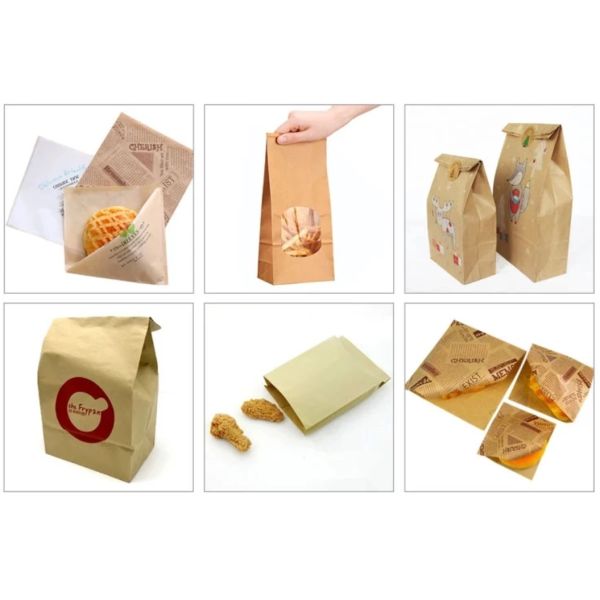 Flat Bottomed Folding Paper Packaging For Take Away Sandwich