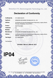 Batitan Electronic Co., Ltd Certifications