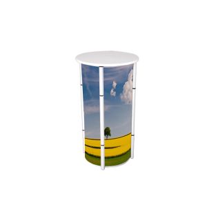 Spiral Tower System Promotional Counter Stand , Exhibition Round Promotion Table
