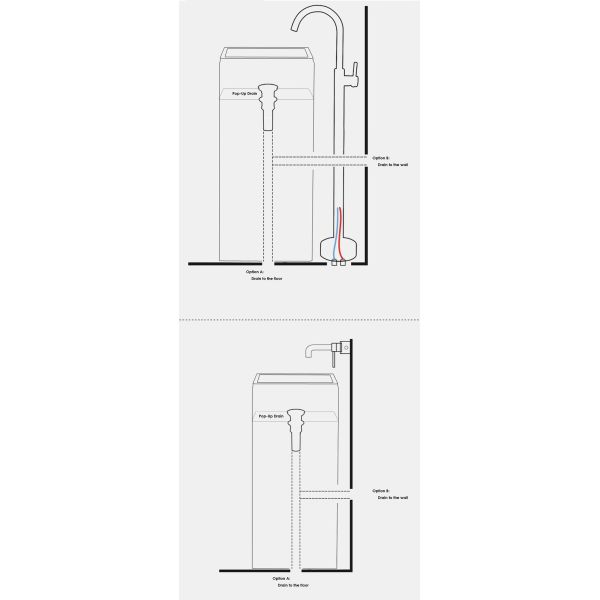Brushed Finish Irregular Stainless Steel Pedestal Sink Floor Standing For Bathroom