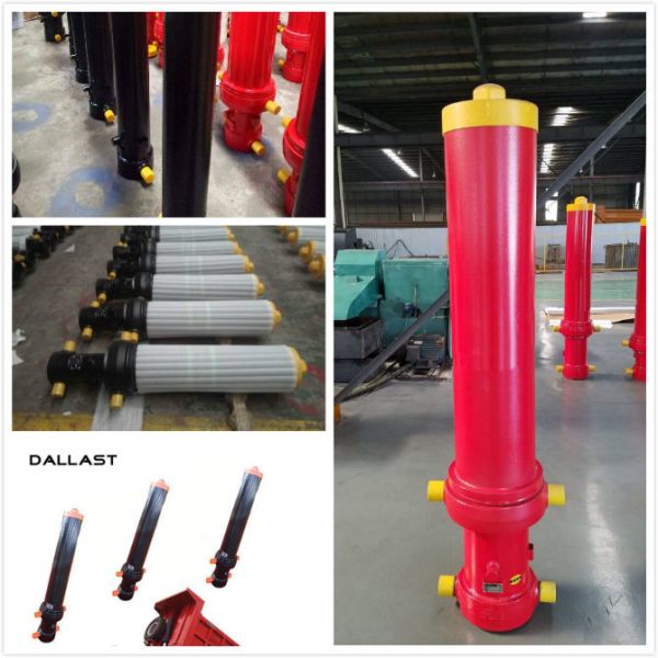 Custom Dump Truck Telescopic Cylinder Single Acting , Multi Stage Hydraulic Cylinder