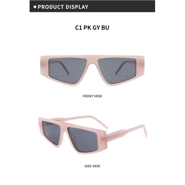 Flat Top Acetate Frame Sunglasses Custom Irregular Metal Frame Sunglasses Womens