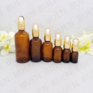 China Electroplated Sliver Amber Serum Bottles Essential Oil recyclable wholesale