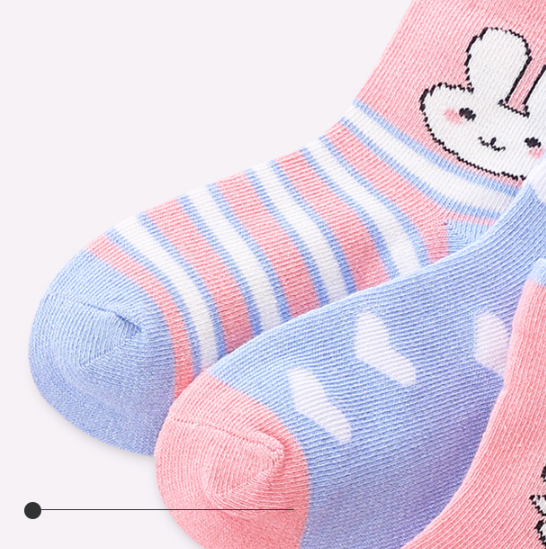 Striped Tube Kids Socks With Needle 120N Kids Happy Socks Cotton Children Sock
