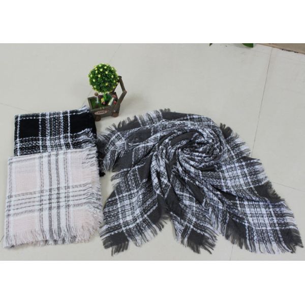 230g 120*130cm 100%Acrylic woven jacquard grid poncho Hot sale factory keep warm fashion china supplying for women