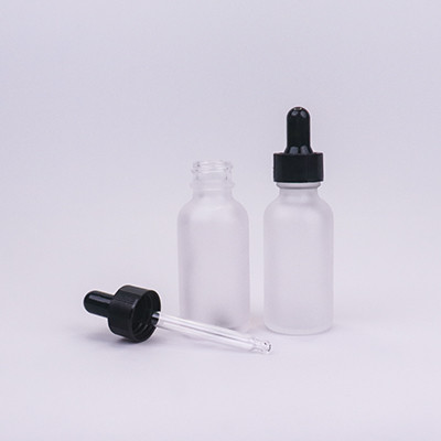China 20/400 Frosted Dropper Bottles Clear Empty Eye Dropper Bottle Custom Glass Dropper Bottles For Essential Oil wholesale